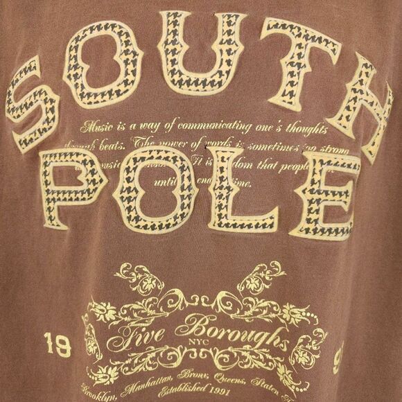 Southpole T Shirt Vintage Y2K Spell Out Streetwear Mens Size Large OVERSIZED - Picture 3 of 7